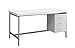 Monarch Specialties Hollow-Core/Silver Metal Office Desk, 60