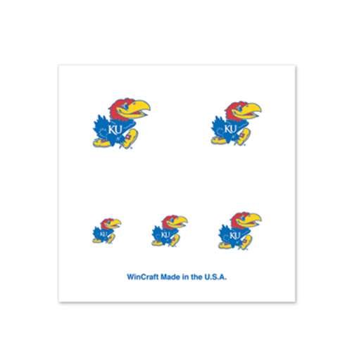 Kansas Jayhawks Fingernail Tattoos - 4 Pack