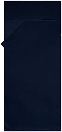 Emins Outdoor Silk Sleeping Bag Liner Single Compact NaturalSleepsack Rectangle Sheet Liner, Navy