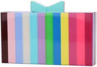 Women Acrylic Clutch Purses For Women with Chain Strap Striped Desiger
