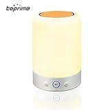 Toprime Wireless Bluetooth Speakers with Smart Touch LED Mood Lamp Muisc Player/ Hands-free Bluetooth Speakerphone TF Card Supported Music Player