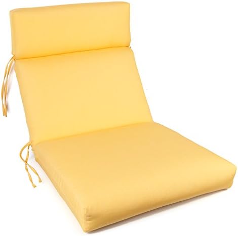 TOCO Sunbrella Indoor/Outdoor High Back Chair Cushion Spring/Summer Seasonal Replacement Cushions, Sunflower yellow