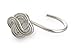 BINO Shower Curtain Hooks - Brushed Nickel, Set of 12 Shower Curtain Rings