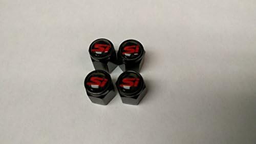 Honda Civic Si Valve Stem Caps (Black - Si Black)