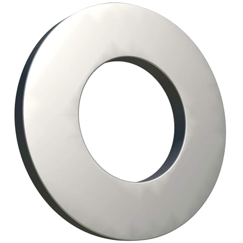 M6 Flat Penny Washer (Pack of 50) Plain Wide Round Metal Alloy Steel Washers for Screws – Zinc Coated Plated Galvanized Heavy Duty According to Standart ISO7089 DIN125 M6 (6mm x 12mm)