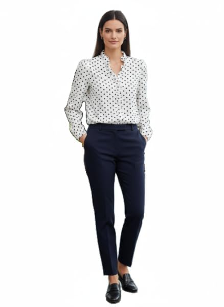 Am Direct Womens Tops Dressy Casual Spring Boho Floral V Neck Long Sleeve Half Button Down Shirt Work Business Blouses White