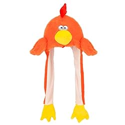 Hopearl Chicken Hat with Ears Moving Jumping Pop Up