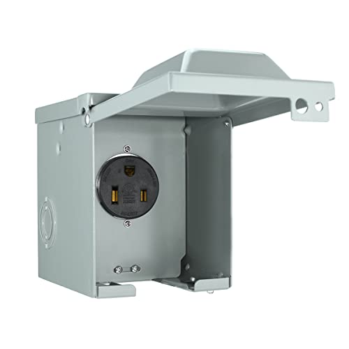 Miady 50 Amp 650R Power Outlet Box 250 Volt, Enclosed Lockable