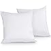 puredown® Feathers Throw Pillow Inserts Set of 2 for Couch, Recliner, Bed Decor, Square, 16 x 16 inch