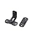 Large 90 Degree Right Angle Door Lock Door Window Sliding Lock Lever Bolt Furniture Lock (Black 1 Pack)