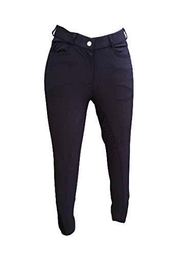 Cwell Equine Women's Full Seat Grip Silicone Riding Breeches BLACK (UK - 32" EU - 44)