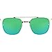 SojoS Vision Fashion Metal Frame Flat Lens Sunglasses UV400 Sun Glasses SJ1043 With Gold Frame/Green Lens