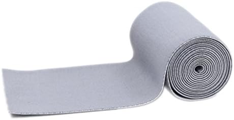XuanKun Soft Comfortable Sewing Elastic, Gray, 10Ft x 1.5-inch