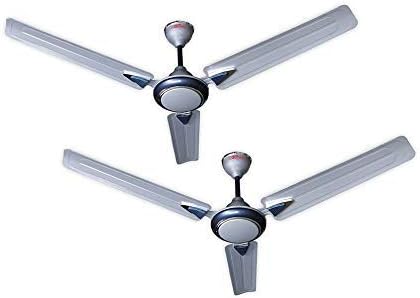 ACTIVA 1200 MM high Speed 390 RPM bee Approved Pure Copper Galaxy-1 Anti Dust Coating Ceiling Fan Silver Blue-2 Year Warranty Pack of 2
