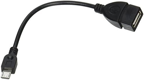 ASUS Google Nexus 7 Tablet Micro USB Host OTG Cable - Micro USB B/Male to USB2.0 A/Female OTG Host Cable - Black