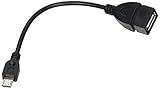 Google Nexus 7 Tablet Micro USB Host OTG Cable - Micro USB B/Male to USB2.0 A/Female OTG Host Cable - Black