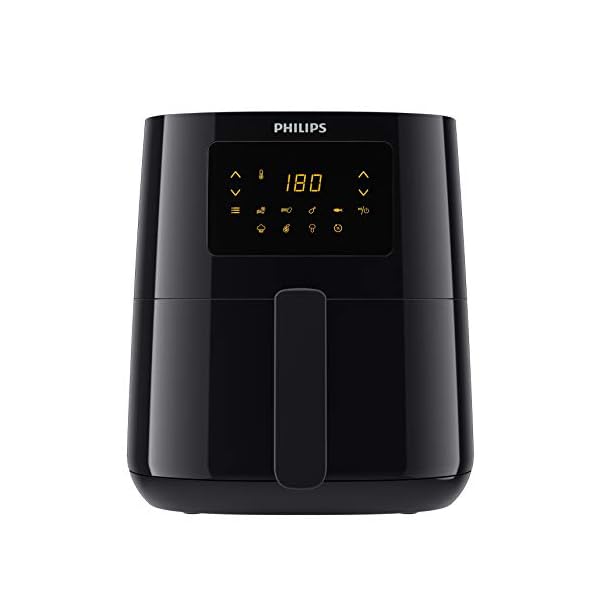 Philips-Essential-Air-Fryer-with-Rapid-Air-Technology-08Kg-41L-1400-Watt-Black-HD925291 Philips Essential Air Fryer - 4.1 L, 0.8Kg, 1400 watt, Recipes (NutriU App), 7 cook presets, Rapid Air Technology…