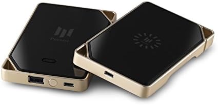 Persist Mobile Wireless Charger - 2-in-1 5600mAh Power Bank and Wireless Qi Charging Base with Magnetic Module Clipping (Gold)