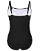 Hilor Women's One Piece Swimsuits Shirred Tank Swimwear Vintage Tummy Control Bathing Suits