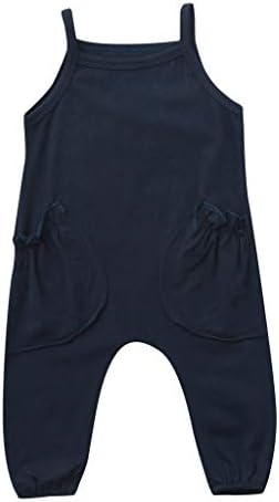 Sameno Newborn Kids Baby Boys Girls Sleeveless Solid Color Romper Jumpsuit Outfits Set Clothes
