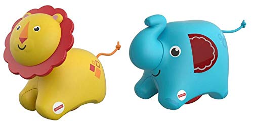 image for Generic Fisher Price Roller Elephant and Lion Bundle - Easy to Roll Al