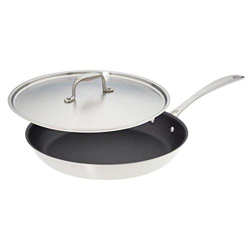American Kitchen Cookware 12-inch Premium Nonstick Frying Pan with Fitted Cover; PFOA Free Nonstick Bakeware; Manufactured in USA