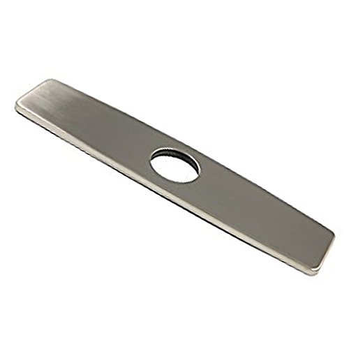 VAPSINT Modern Brushed Nickel Stainless Steel Kitchen Bathroom Sink Hole Faucet Cover Deck Plate Escutcheon, Covering Unused Mounting Holes