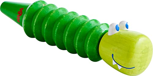 HABA Crocodile Kazoo - Silly Sounding Wooden Toddler Toys and Kids Musical Instruments for Ages 2+ for Early Sound Play and Sensory Fun