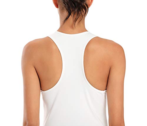 Evobak Workout Tops for Women - Yoga Shirts Racerback Crop Tops Athletic Exercise Gym Running Training Tanks Active Wear