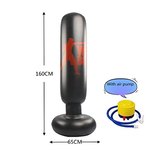 Beauenty Inflatable Punching Bag With Stand for Kids - Free Standing Boxing Bag for Karate, Taekwondo, De-stress - With Air Pump Boxing Set (160cm)