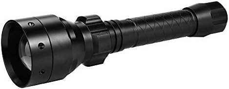 Zaidern Ultra Bright Long Range Infrared 10W IR 850nm T50 LED Flashlight Light Night Vision Torch Work Light Portable Handheld Lights Lamp for Hunting Camping Hiking Emergency Flashlights (Black)