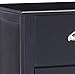 King's Brand Wood Wine Rack Console Sideboard Table with Drawers and Storage, Black Finish