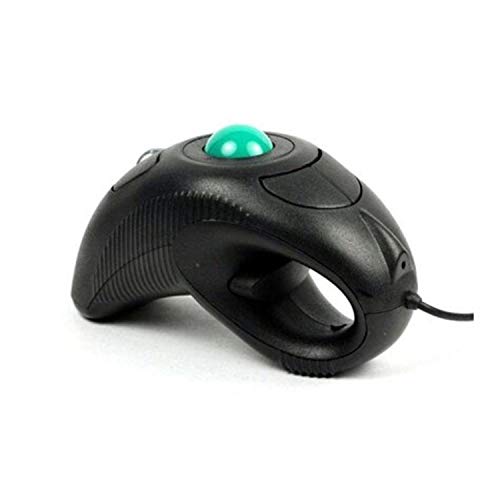 Trackball Mouse, YUMQUA Y-10 Handheld USB Wired Finger Mouse for Computer/Laptop/Mac, Fits Left and Right Handed/Carpal Tunnel Users