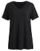 ROMWE Women's Loose Tee Short Sleeve V Neck T-shirt Casual Top