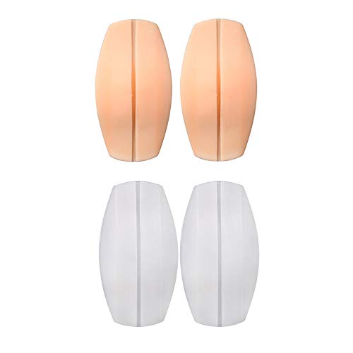 1Pair Soft Silicone Bra Strap Cushions Holder Non-slip Shoulder Protectors Pads White Skin Color - Thumbnail 5