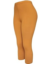 Leggings capri básicos cepillados para dama, talla regular y grande