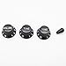 Swhmc Guitar Switch Tip 3 Pickup Cover 2 Tone 1 Volume Knobs Set Black for Strat (50mm)