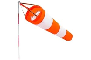 31 Inch Wind Socks for Outside – Heavy Duty Waterproof Rip-Stop Wind Direction Indicators, Windsock with Reflective Belt, Han