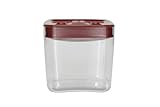 Click Clack Cube 1-1/2-Quart Storage Container with Red Lid