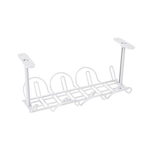 Jzenzero Under Desk Cable Management Tray Organizer for Wire Cord Power Charger Plugs New White