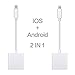 Fixget [Updated] SD Card Camera Reader, 2 in1 Android Micro USB Phone Connector Camera SD Card Reader Trail Camera Viewer/Trail Game Reader SD Card Camera Reader for iPhone ipad & Android Phone Tablet