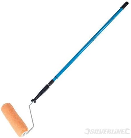 Extendable Paint Roller, 230mm, Paint roller with extending, aluminium handle for easy access when painting high walls and ceilings. Handle extends from 1000 to 1500mm. Push-fit connection.