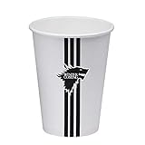 {20 Pack, 12 oz} Game of Thrones Cups | Winter is Coming - Special Design | Disposable Paper Cups | Cold & Hot Drink Cup + Coffee | Perfect For Parties & Everyday Use | 100% Biodegradable Eco Friendly