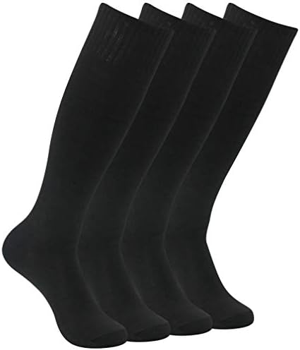Long Tube Soccer Socks, Feelingway Unisex Knee High Solid Sport Football Socks 2-4 Pairs