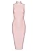 Whoinshop Women's High Neck Below Knee Bandage Pencil Party Prom Dress