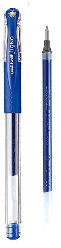 Bundle - Signo - uni Ballpoint Pen - UM-151 & UMR-1 Refill - 0.38 mm - Blue
