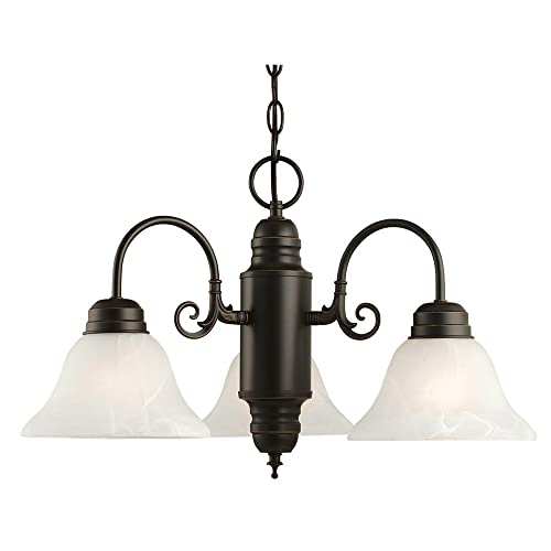 Design House 514463 Millbridge Traditional 3-Light Indoor Dimmable Chandelier w…
