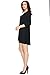 Lock and Love LL WDR930 Womens Round Neck 3/4 Sleeves Trapeze Dress XXXL BLACK