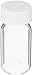 JG Finneran 9-121 Clear Borosilicate Glass Standard VOA Vial with White Polypropylene Solid Top Closure and PTFE Lined, 24-400mm Cap Size, 20mL Capacity (Pack of 72)
