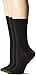 Gold Toe Women's Non-Binding Extended Rib Crew Socks, 3-Pack, Black, Shoe Size: 8-13